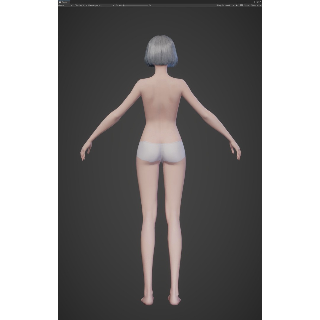 Fantasy Human Basemesh 3D Model – High Poly Rigged Low Poly Character - View 43