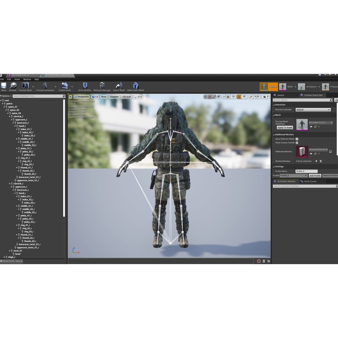 Sniper 3D Model – Low Poly Character with PBR Textures, FBX - View 3