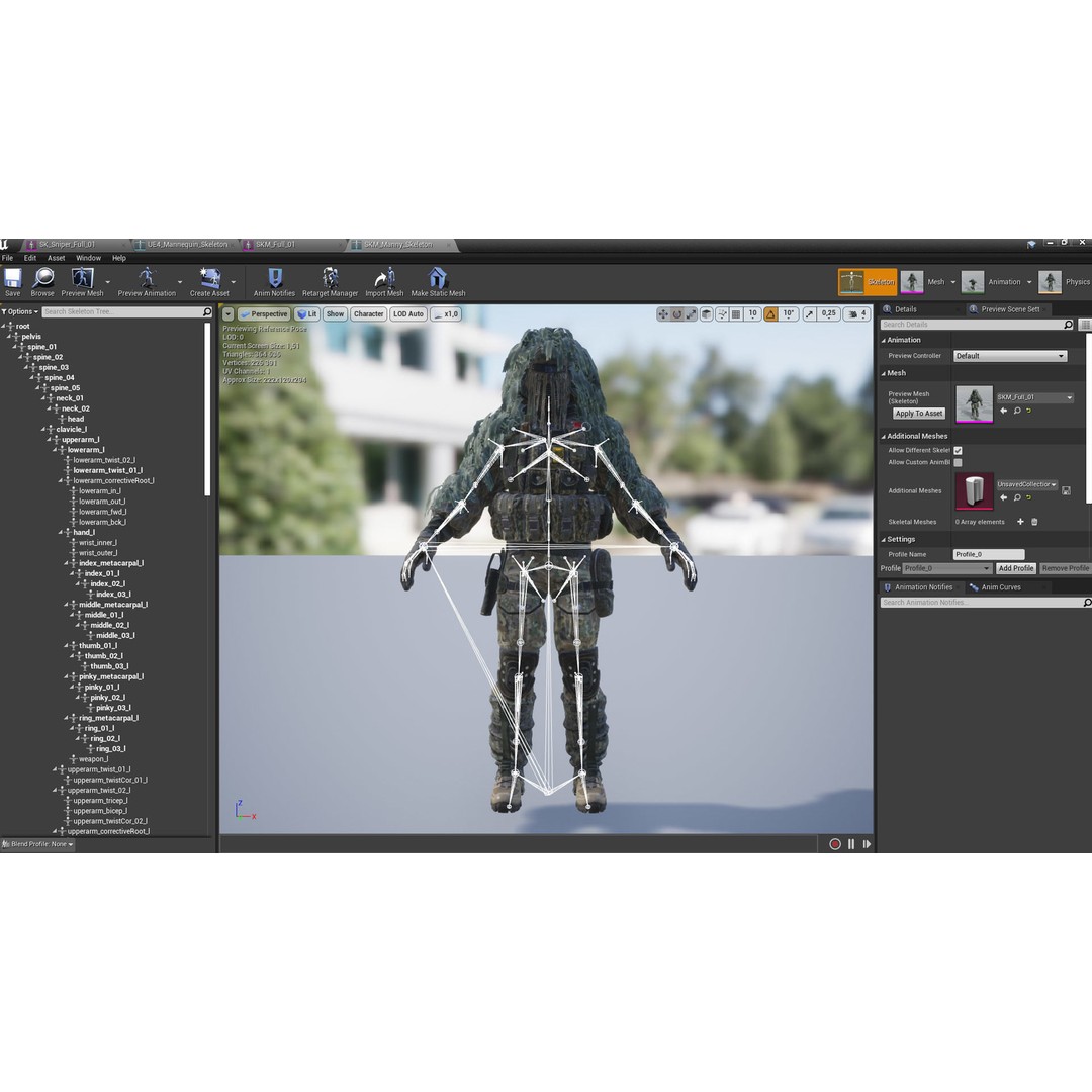 Sniper 3D Model – Low Poly Character with PBR Textures, FBX - View 4