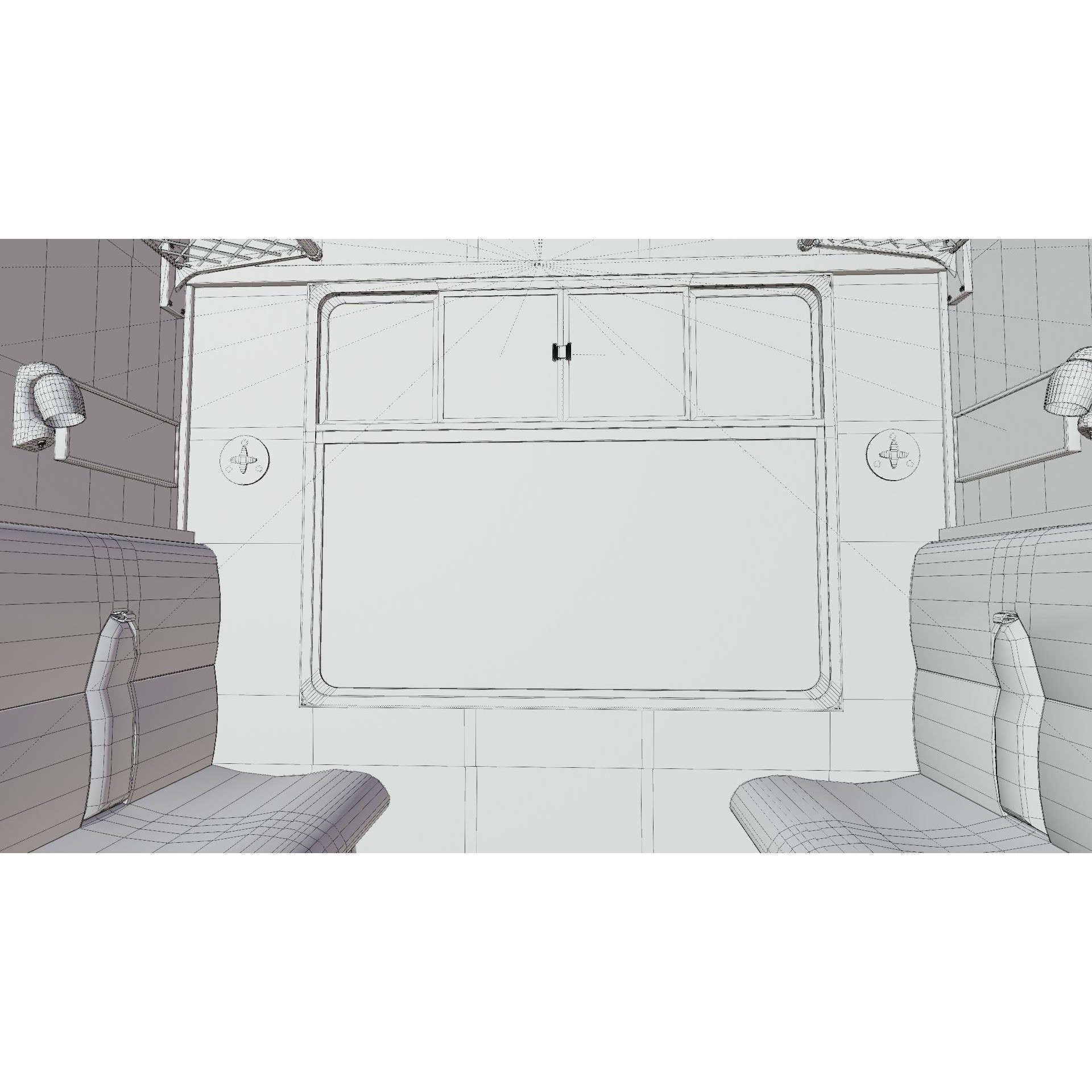 Hogwarts Express Compartment Coach - Low-Poly Game-Ready 3D Model - View 14