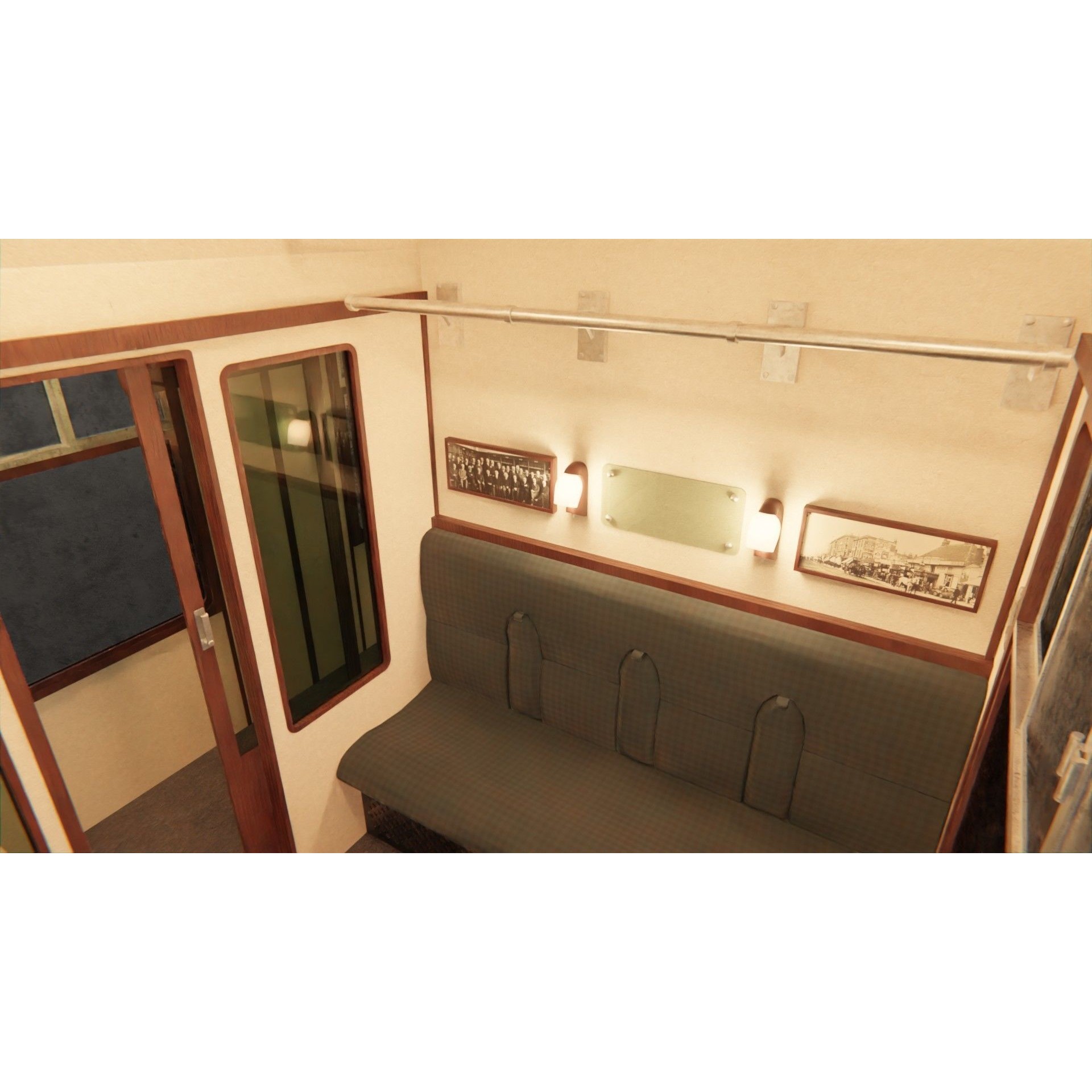 Hogwarts Express Compartment Coach - Low-Poly Game-Ready 3D Model - View 5