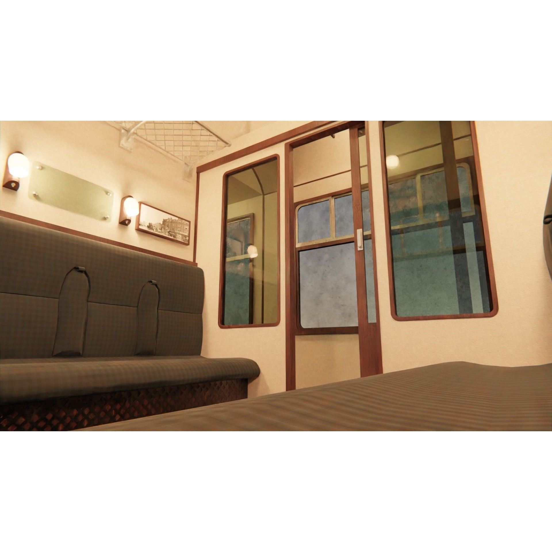 Hogwarts Express Compartment Coach - Low-Poly Game-Ready 3D Model - View 7