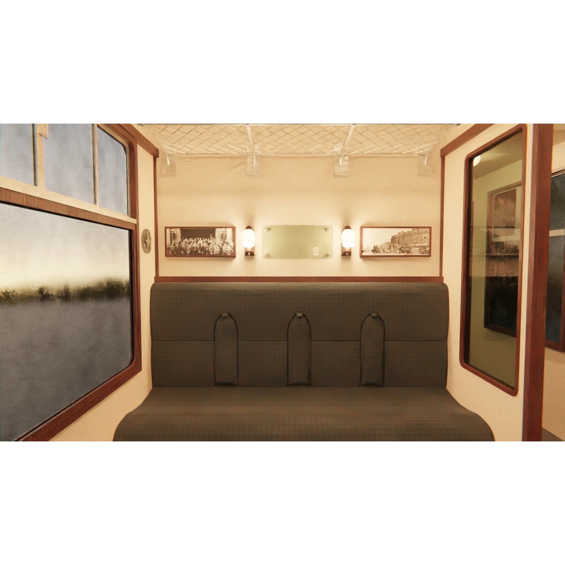 Hogwarts Express Compartment Coach - Low-Poly Game-Ready 3D Model - View 8
