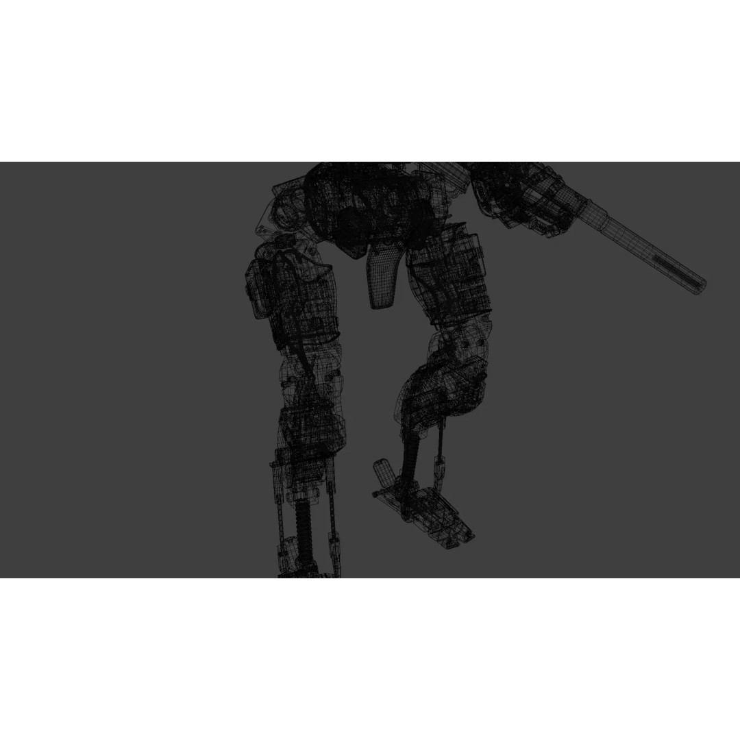 Military Humanoid Robot 3D Model – Rigged Character Asset, FBX - View 20