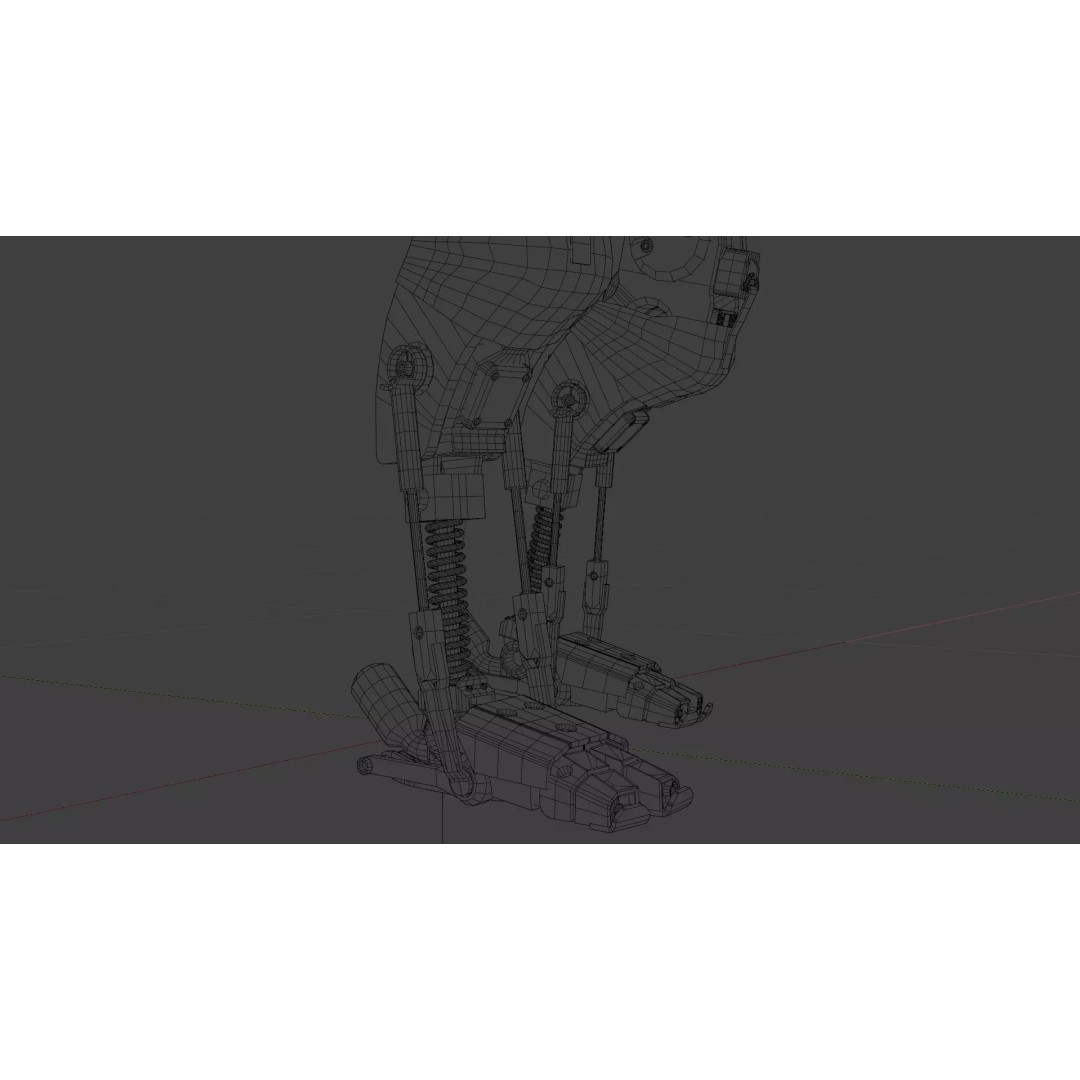 Military Humanoid Robot 3D Model – Rigged Character Asset, FBX - View 23
