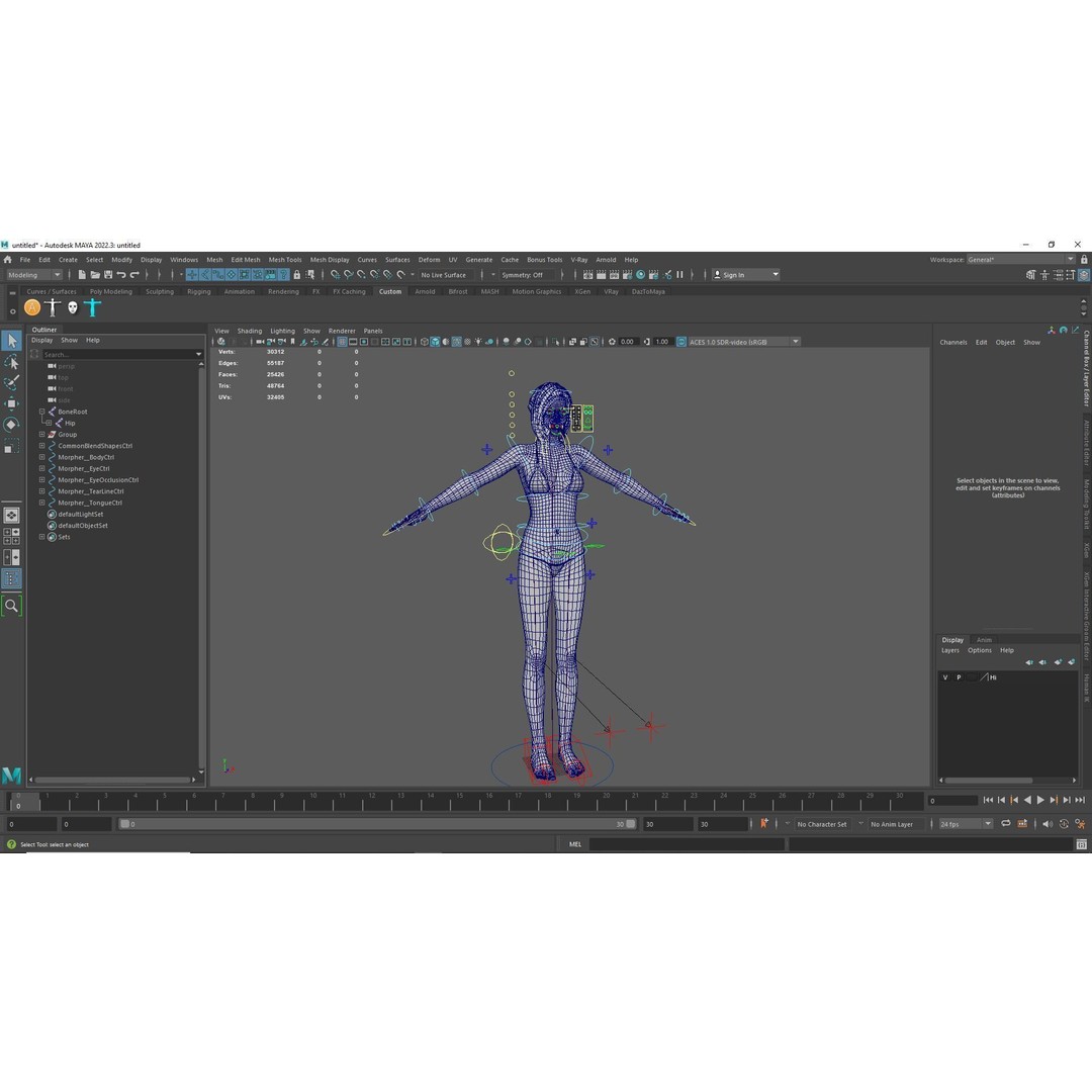 Realistic Female 3D Model – Rigged Low-Poly Character for Animation - View 21