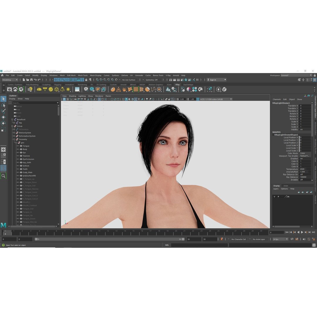 Realistic Female 3D Model – Rigged Low-Poly Character for Animation - View 24