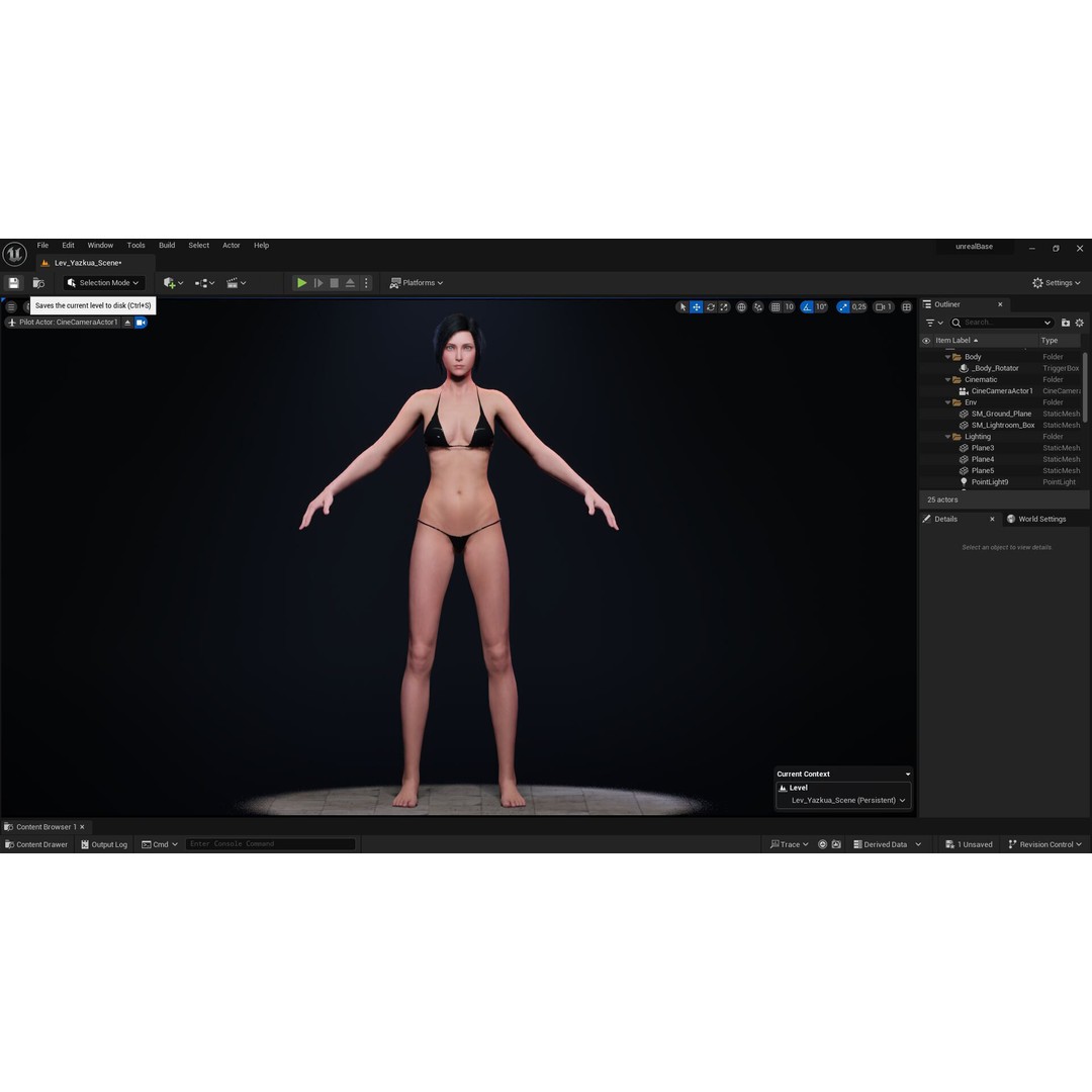 Realistic Female 3D Model – Rigged Low-Poly Character for Animation - View 28