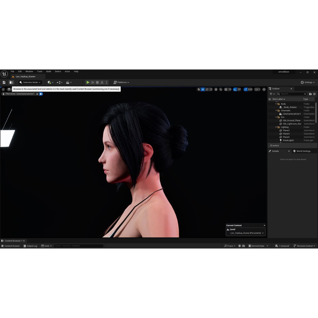 Realistic Female 3D Model – Rigged Low-Poly Character for Animation - View 29