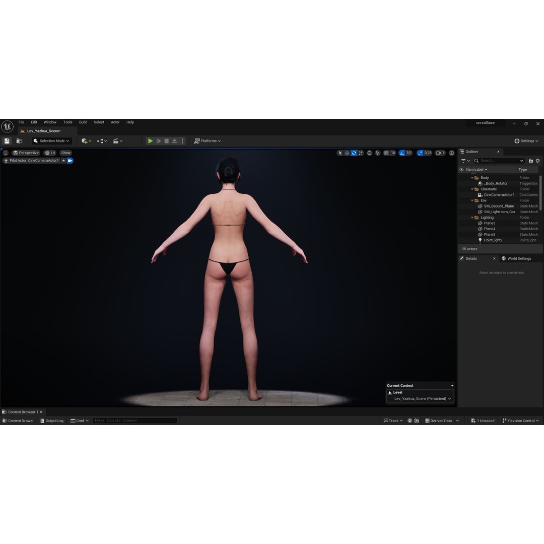 Realistic Female 3D Model – Rigged Low-Poly Character for Animation - View 30