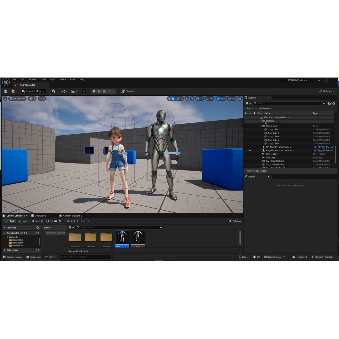 Young Teen Girl 3D Model – Rigged Low Poly Character for Games, FBX - View 17
