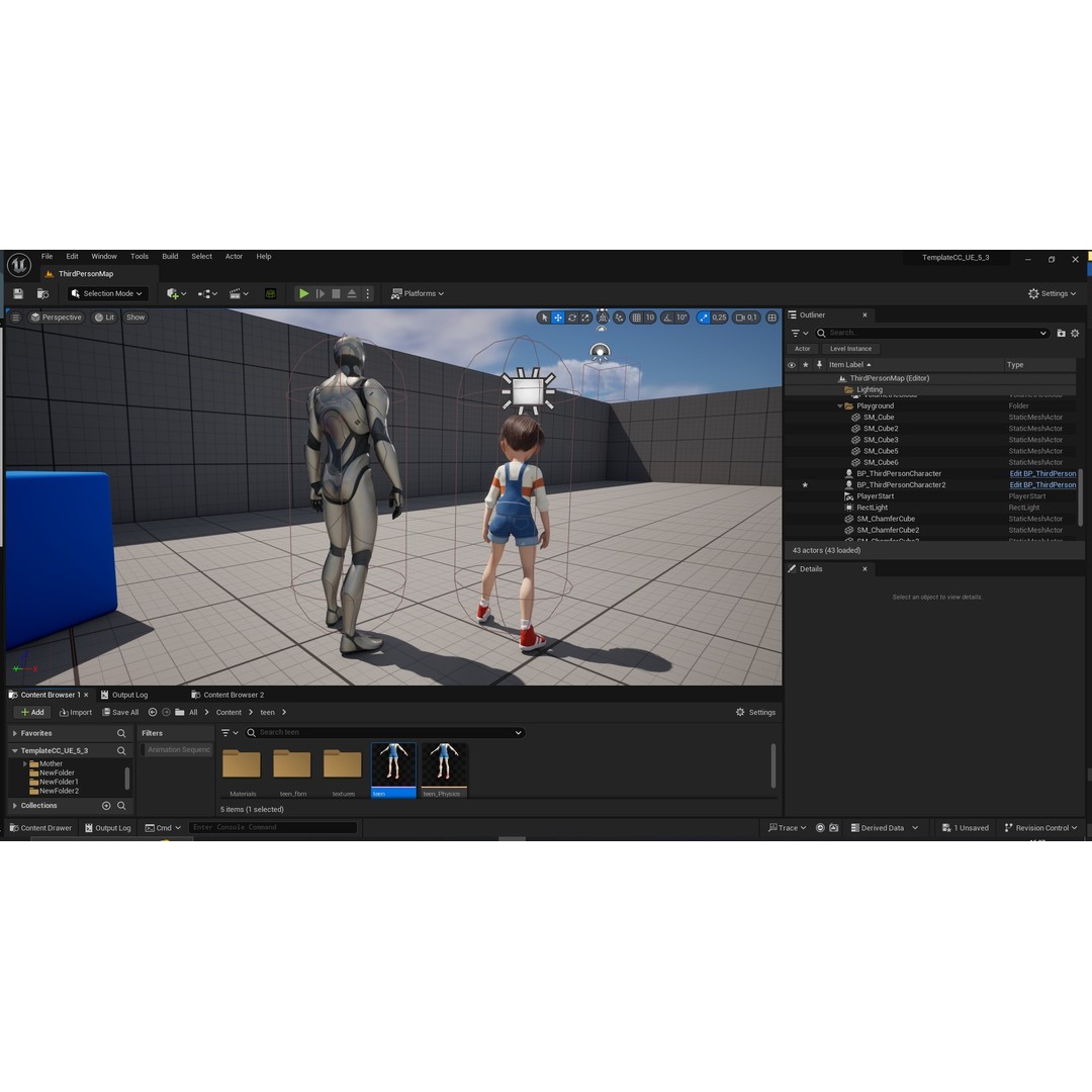 Young Teen Girl 3D Model – Rigged Low Poly Character for Games, FBX - View 18