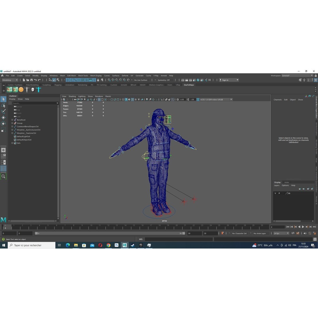 Female Construction Worker 3D Model – Low Poly Rigged Character, FBX - View 11