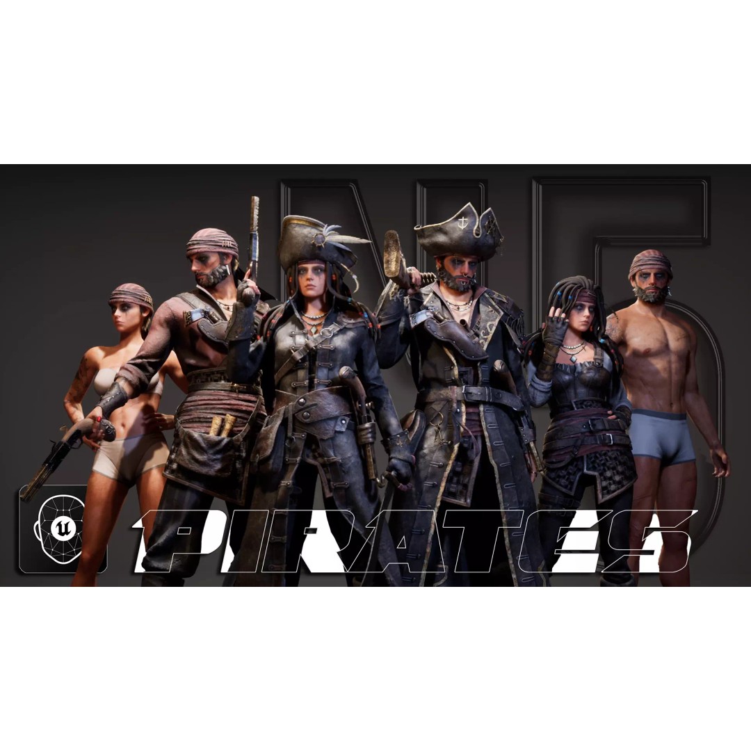 N5 Pirates 3D Model – Low Poly Game-Ready Character, FBX - View 2