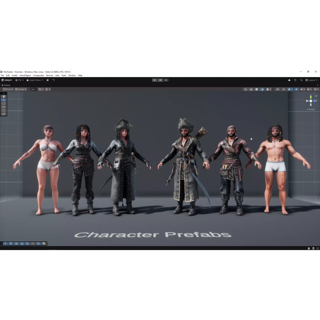 N5 Pirates 3D Model – Low Poly Game-Ready Character, FBX - View 24