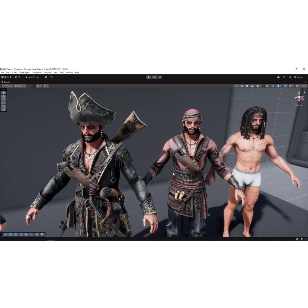 N5 Pirates 3D Model – Low Poly Game-Ready Character, FBX - View 32