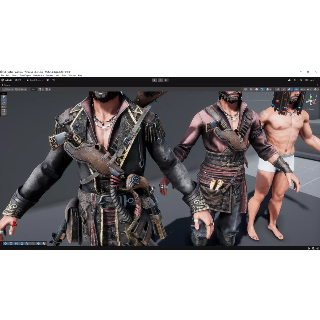 N5 Pirates 3D Model – Low Poly Game-Ready Character, FBX - View 36