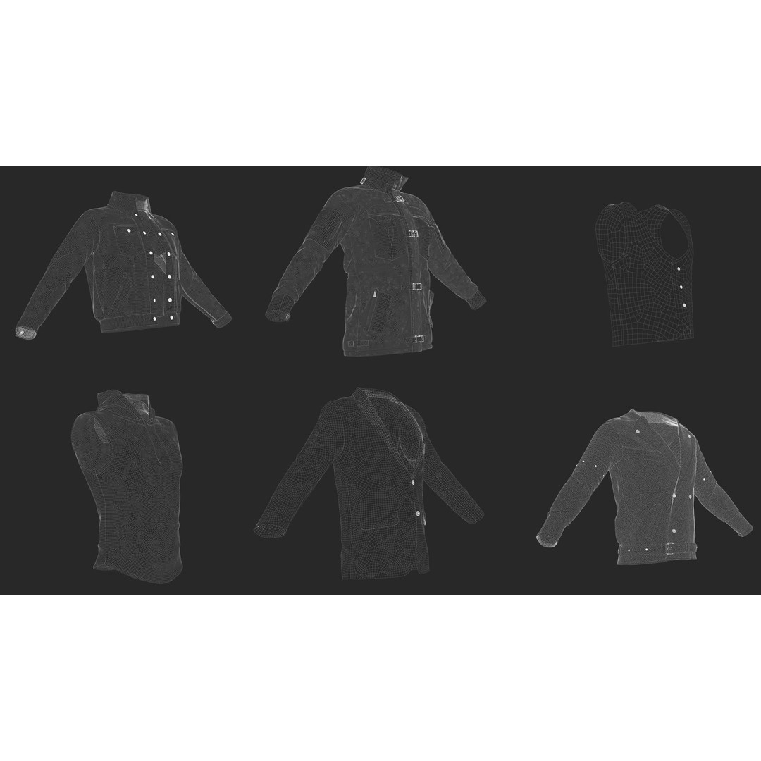 Men's Clothing 3D Model – High Poly Marvelous Designer Apparel, OBJ - View 13