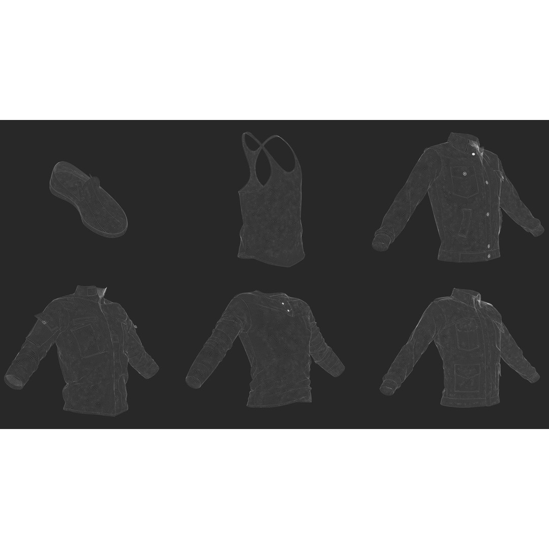 Men's Clothing 3D Model – High Poly Marvelous Designer Apparel, OBJ - View 15