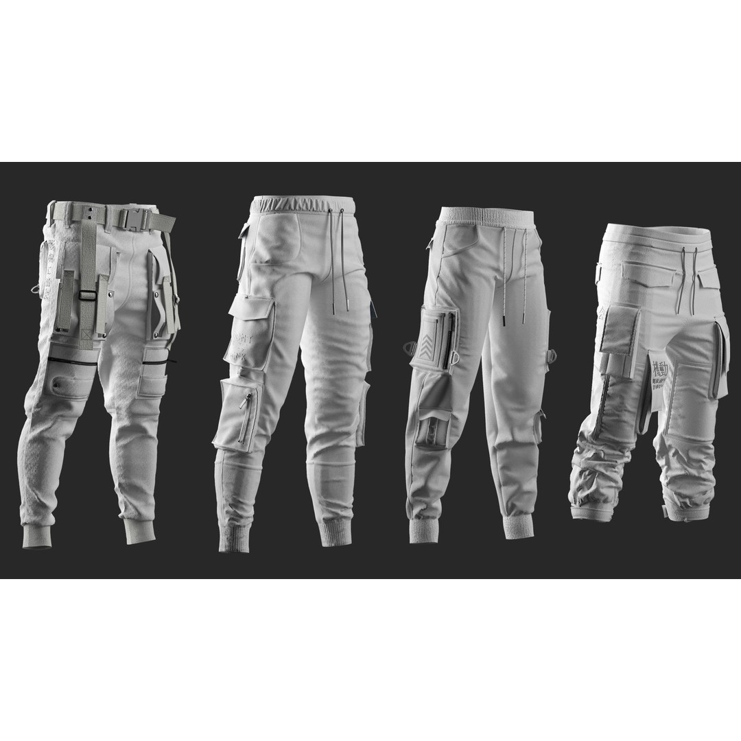 Men's Clothing 3D Model – High Poly Marvelous Designer Apparel, OBJ - View 4