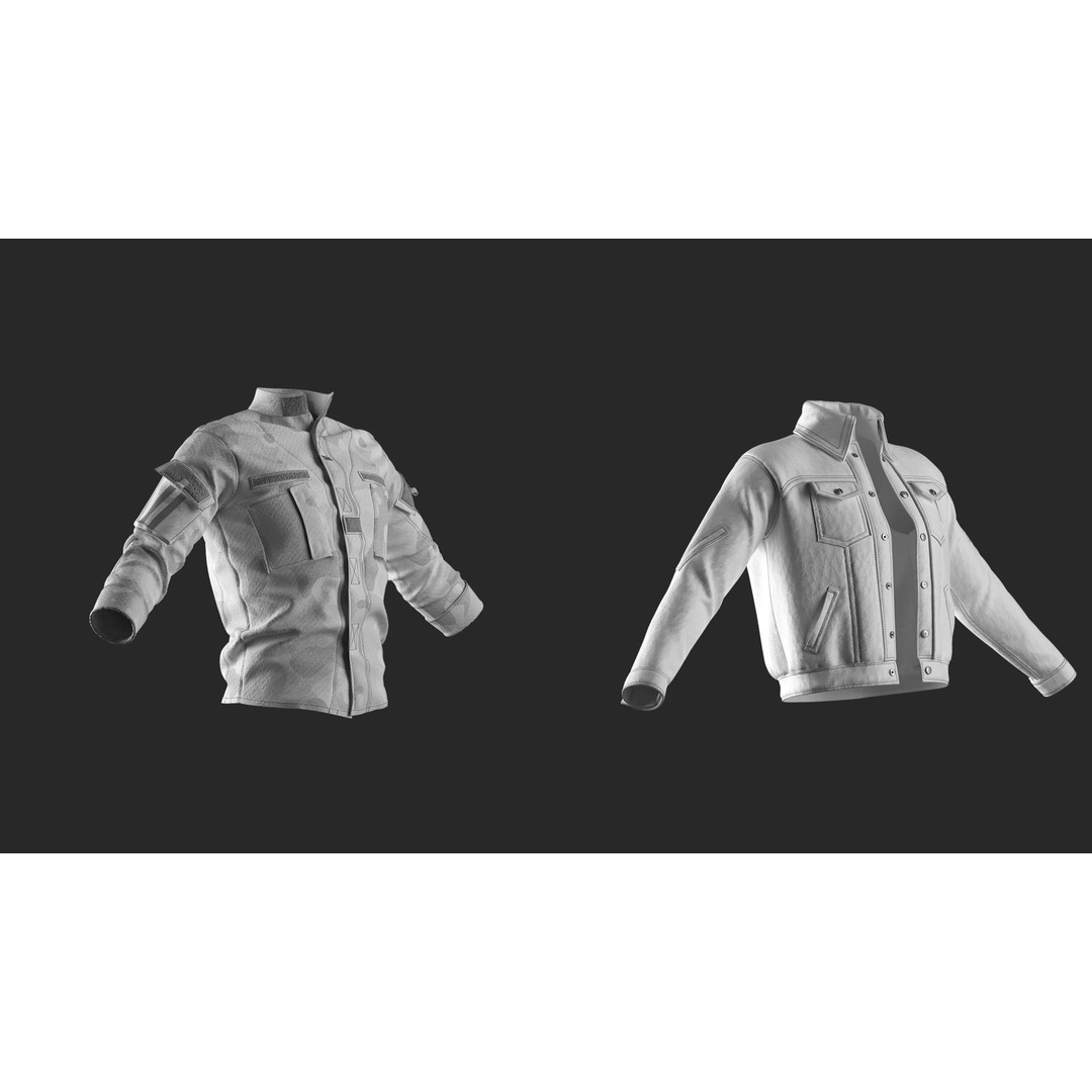 Men's Clothing 3D Model – High Poly Marvelous Designer Apparel, OBJ - View 5