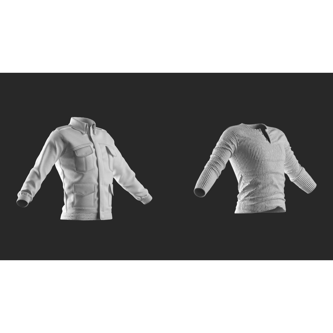 Men's Clothing 3D Model – High Poly Marvelous Designer Apparel, OBJ - View 7
