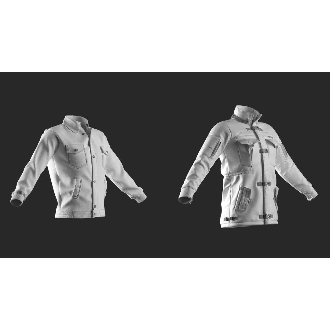 Men's Clothing 3D Model – High Poly Marvelous Designer Apparel, OBJ - View 9