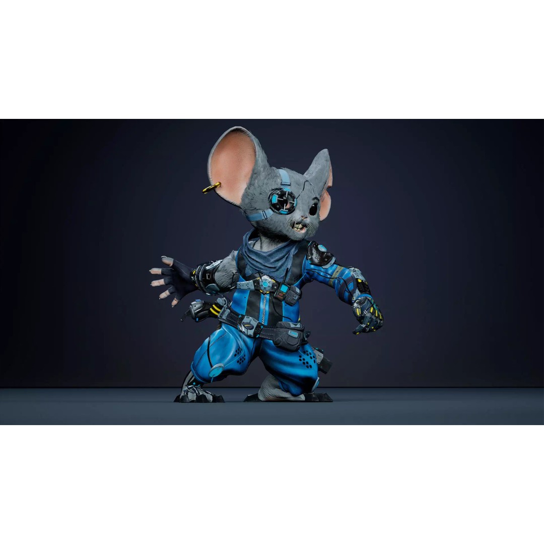 Alien Mouse 3D Model – Low Poly Animated Character, FBX