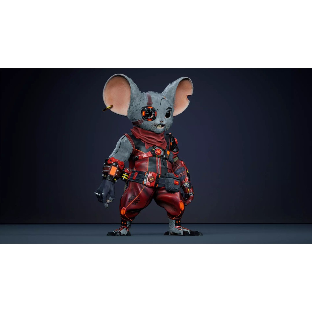 Alien Mouse 3D Model – Low Poly Animated Character, FBX - View 13