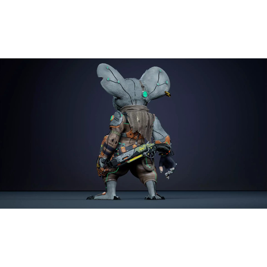 Alien Mouse 3D Model – Low Poly Animated Character, FBX - View 18