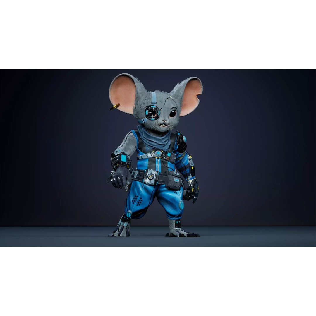 Alien Mouse 3D Model – Low Poly Animated Character, FBX - View 21