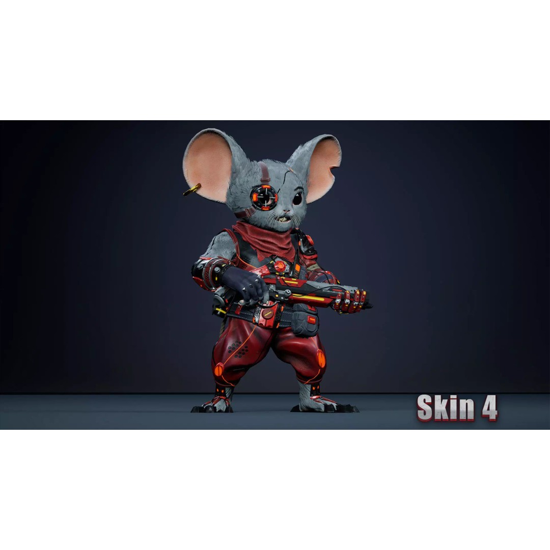 Alien Mouse 3D Model – Low Poly Animated Character, FBX - View 9