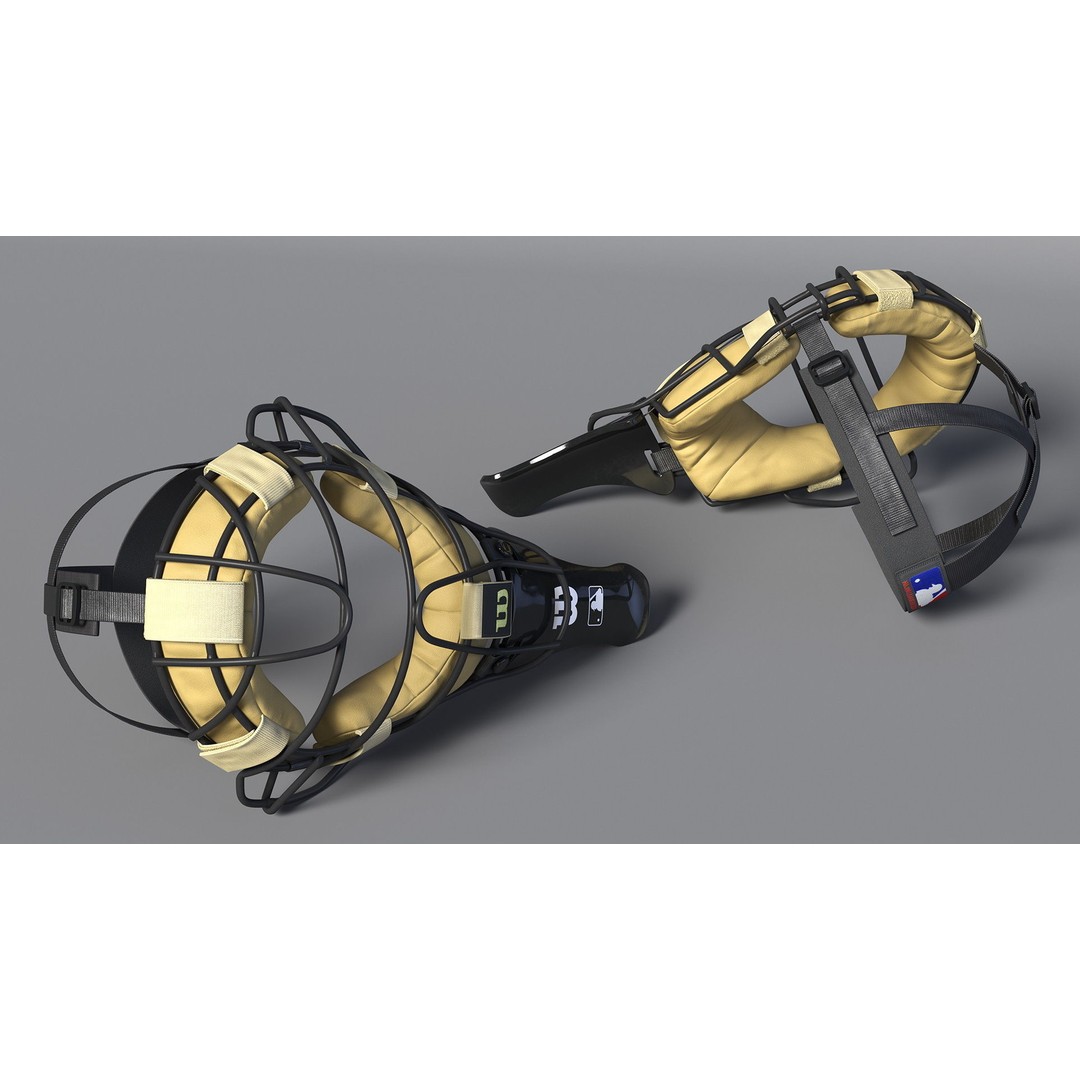 Baseball Full-Face Protection Mask 3D Model – Realistic Game-Ready Asset - View 10