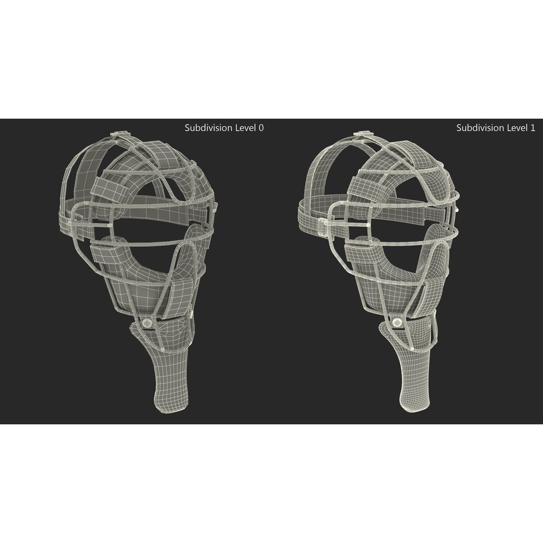 Baseball Full-Face Protection Mask 3D Model – Realistic Game-Ready Asset - View 17