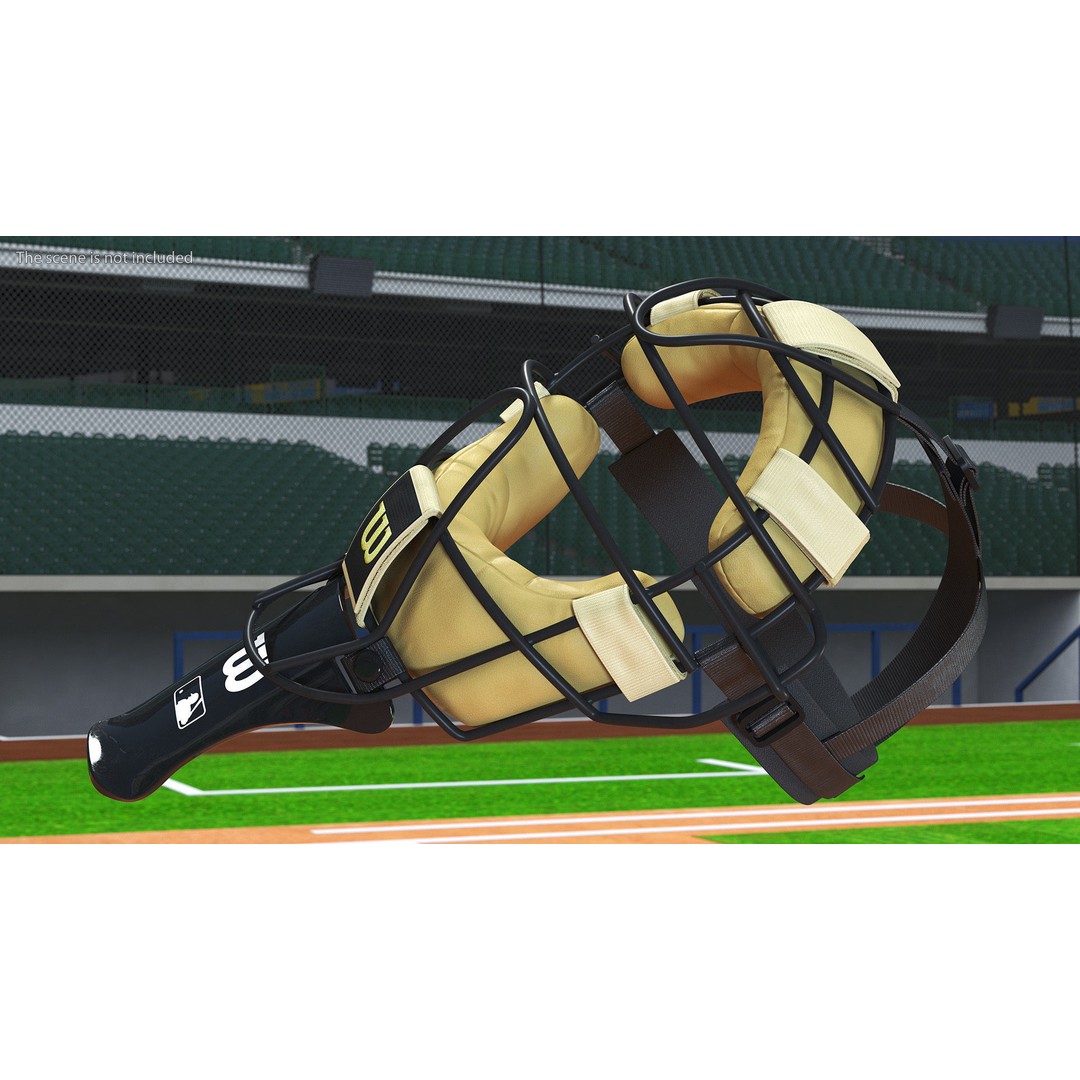 Baseball Full-Face Protection Mask 3D Model – Realistic Game-Ready Asset - View 8