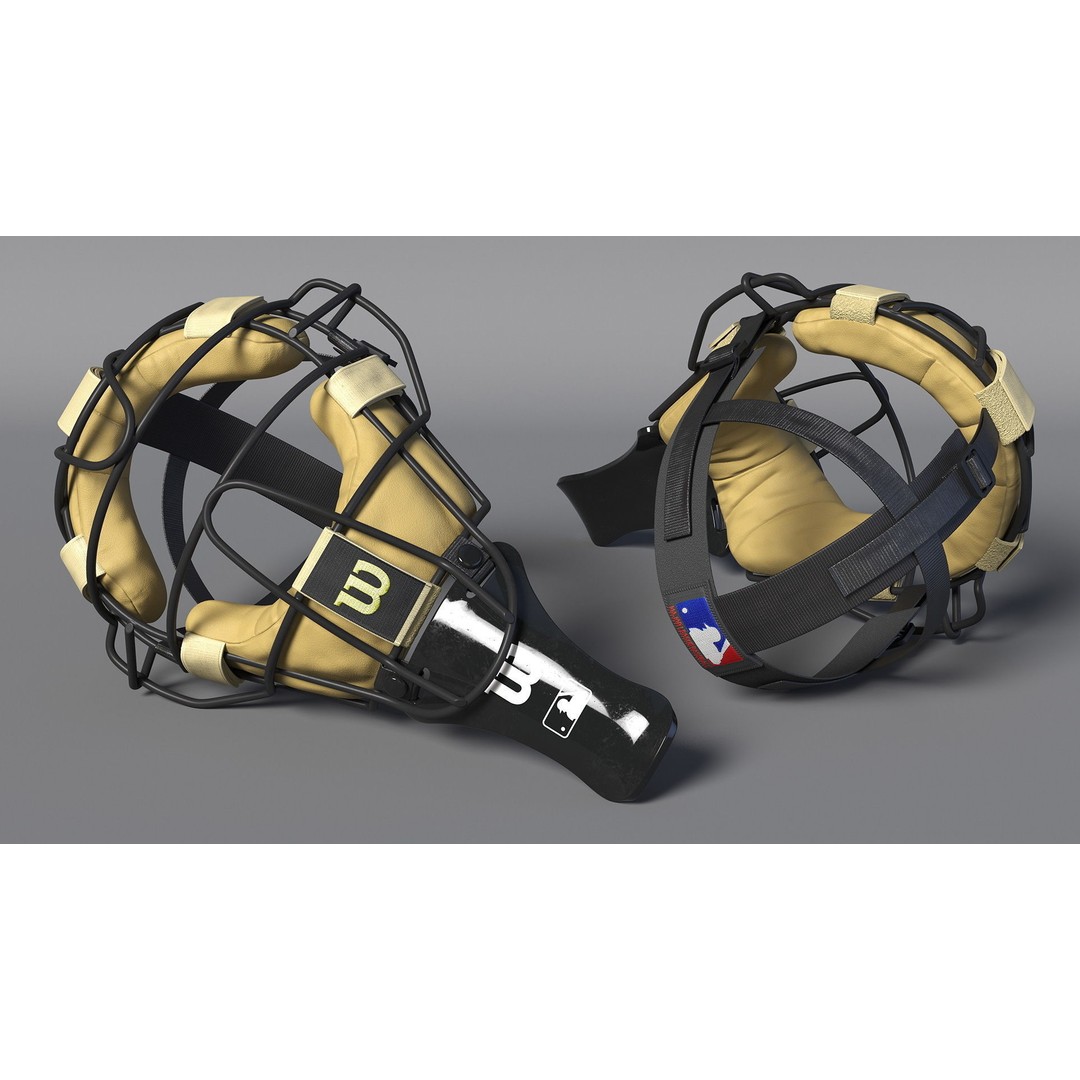 Baseball Full-Face Protection Mask 3D Model – Realistic Game-Ready Asset - View 9