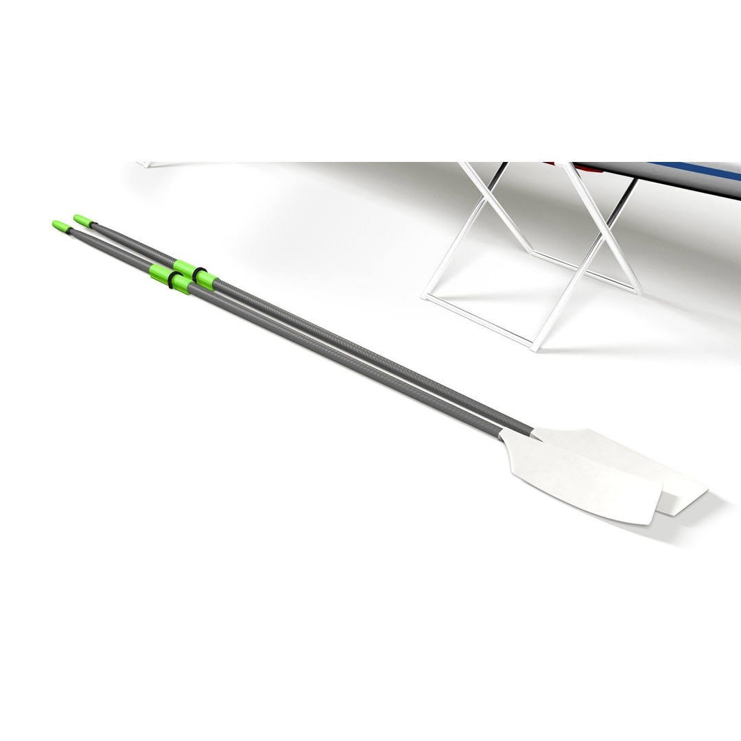 Rowing Boat 3D Model – Rigged Single Scull with PBR Textures - View 10
