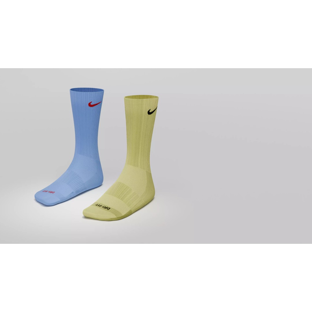 Nike Socks 3D Model – Low Poly Game Asset, FBX, PBR Textures - View 13
