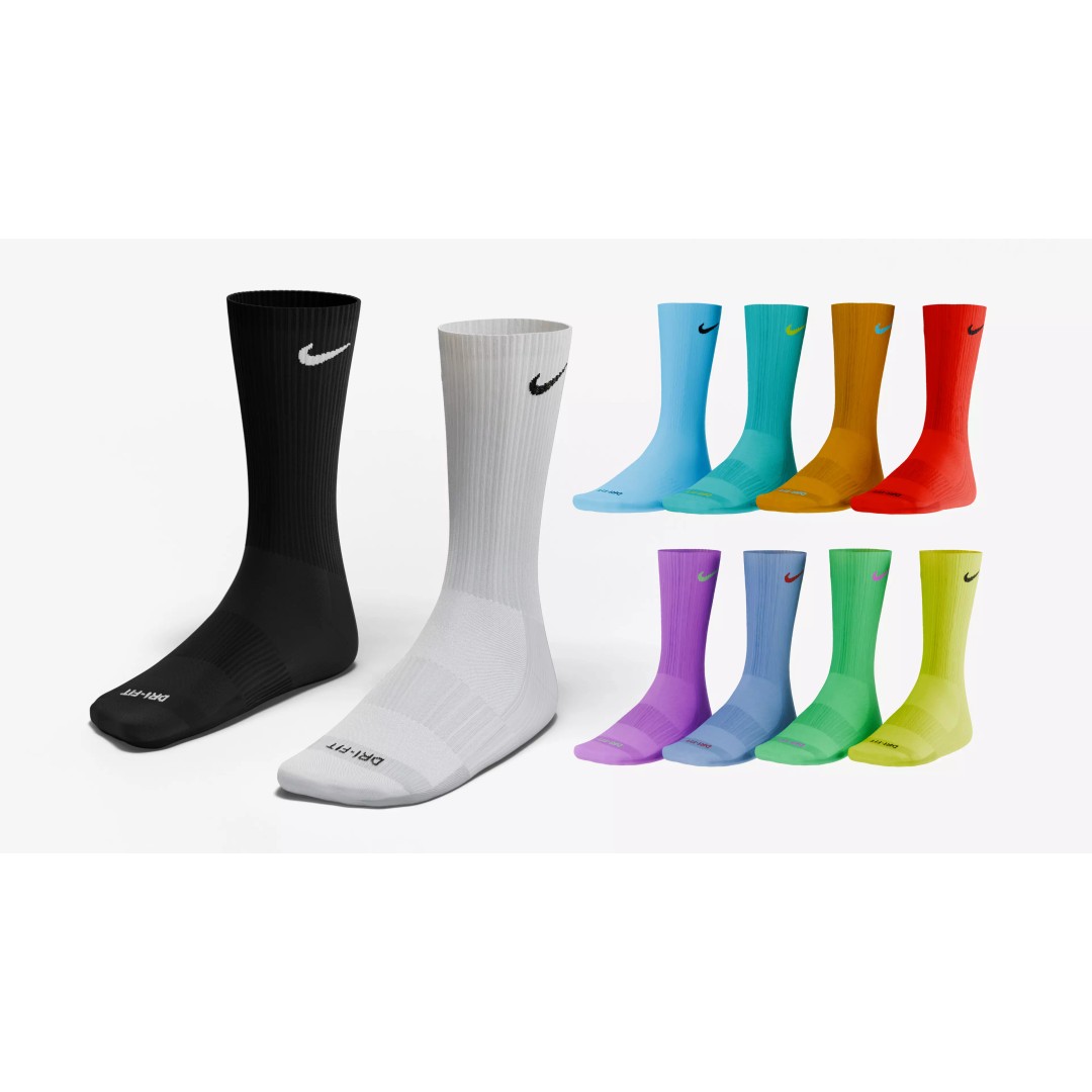 Nike Socks 3D Model – Low Poly Game Asset, FBX, PBR Textures - View 2