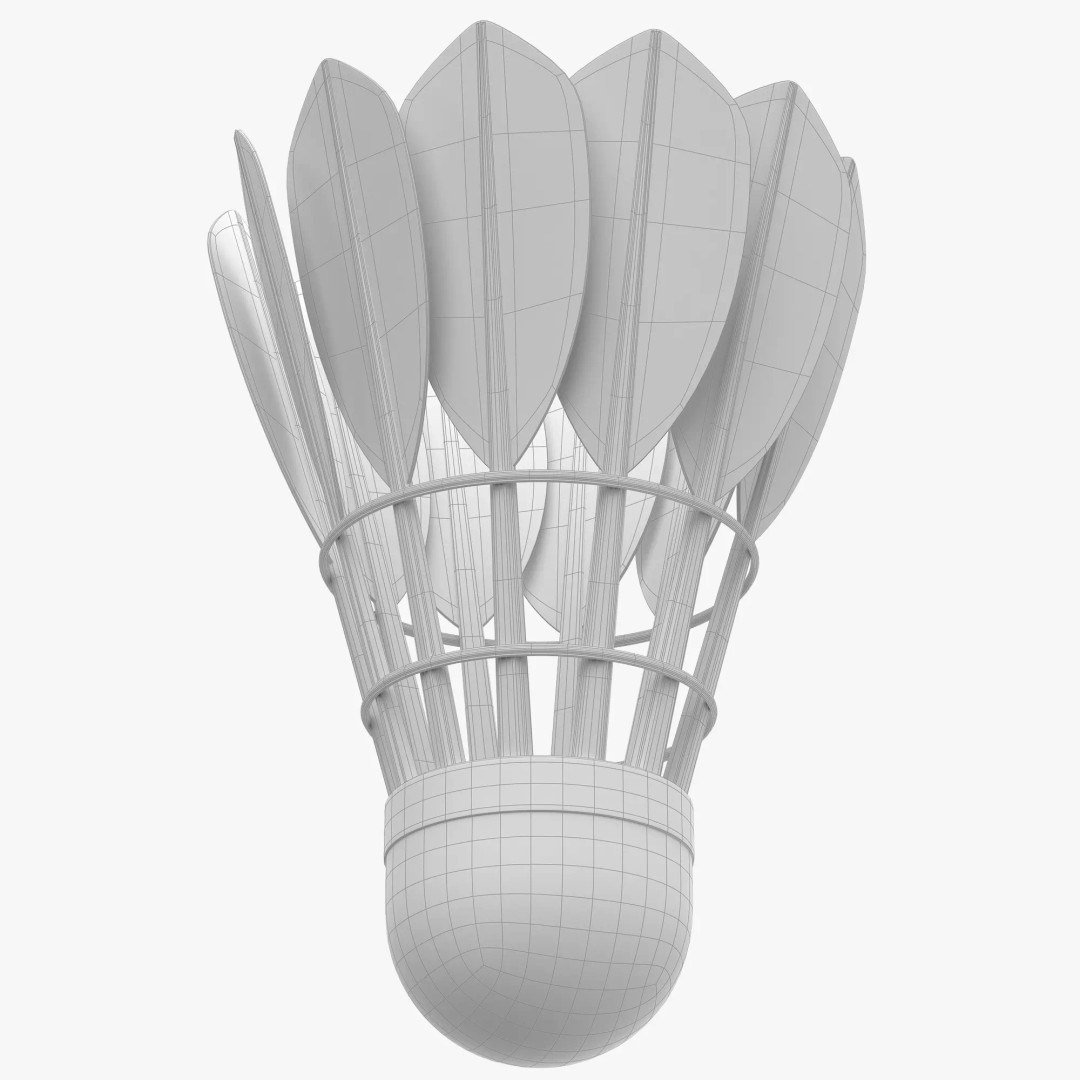Shuttlecock 3D Model – High Poly Photorealistic Asset, FBX - View 10