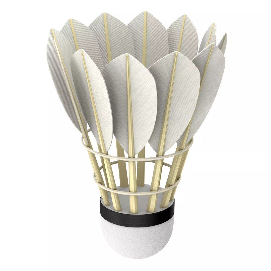 Shuttlecock 3D Model – High Poly Photorealistic Asset, FBX - View 24