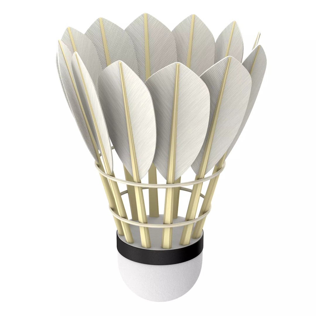 Shuttlecock 3D Model – High Poly Photorealistic Asset, FBX - View 36