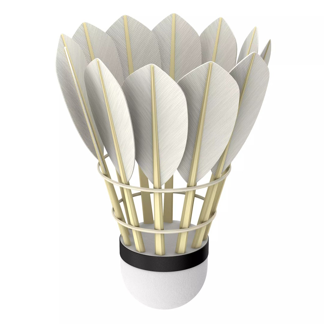 Shuttlecock 3D Model – High Poly Photorealistic Asset, FBX - View 40
