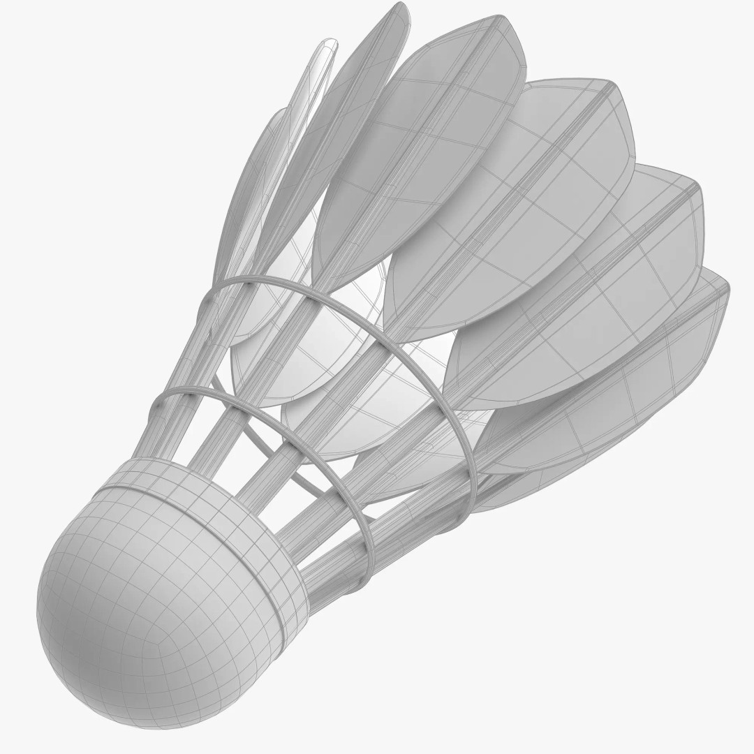 Shuttlecock 3D Model – High Poly Photorealistic Asset, FBX - View 7