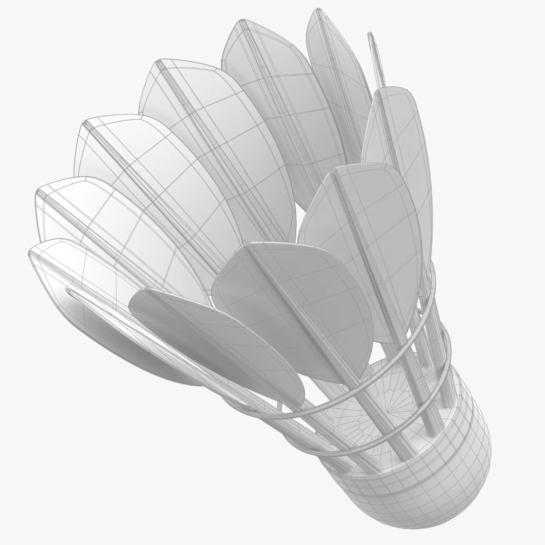 Shuttlecock 3D Model – High Poly Photorealistic Asset, FBX - View 9