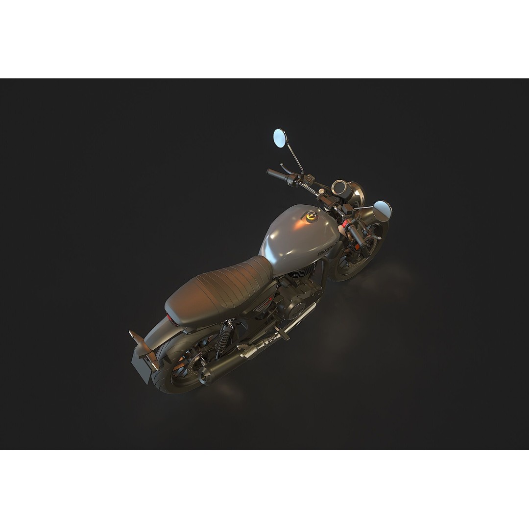Honda GB 350 3D Model – Realistic Motorcycle Base Mesh, FBX - View 4