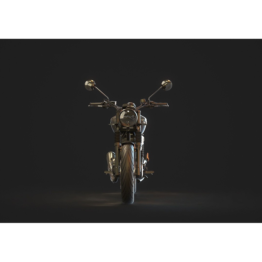Honda GB 350 3D Model – Realistic Motorcycle Base Mesh, FBX - View 6