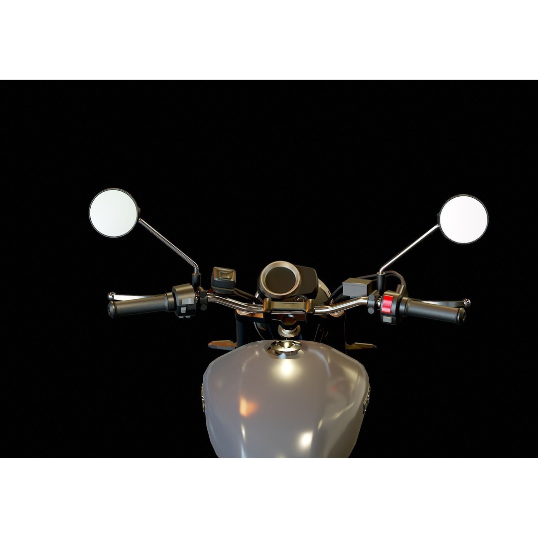 Honda GB 350 3D Model – Realistic Motorcycle Base Mesh, FBX - View 9