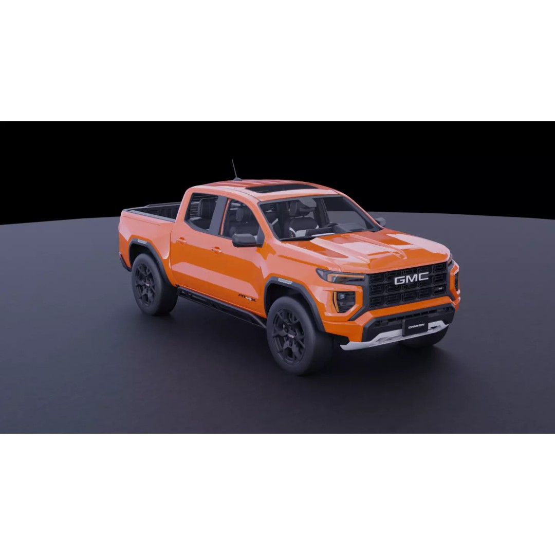 GMC Canyon AT4X 2023 3D Model – High Fidelity Vehicle Asset, FBX, OBJ - View 3