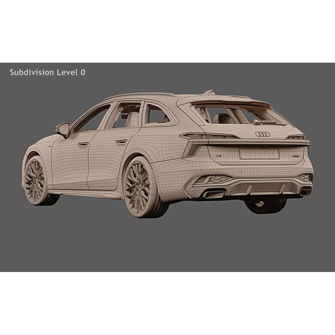 2026 Audi A6 Avant 3D Model – Photorealistic Game-Ready Asset, FBX, OBJ - View 33